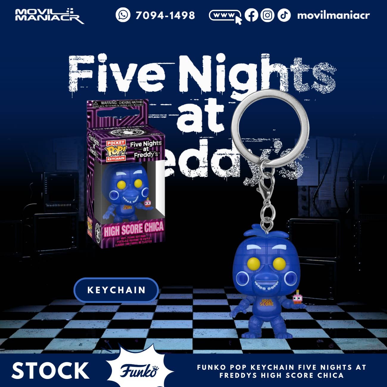 Funko Pop Five Nights at Freddys High Score Chica - Llavero (Stock) ¡Disponible Ahora! 1 Funko Pop Five Nights at Freddys High Score Chica - Llavero (Stock) ¡Disponible Ahora!