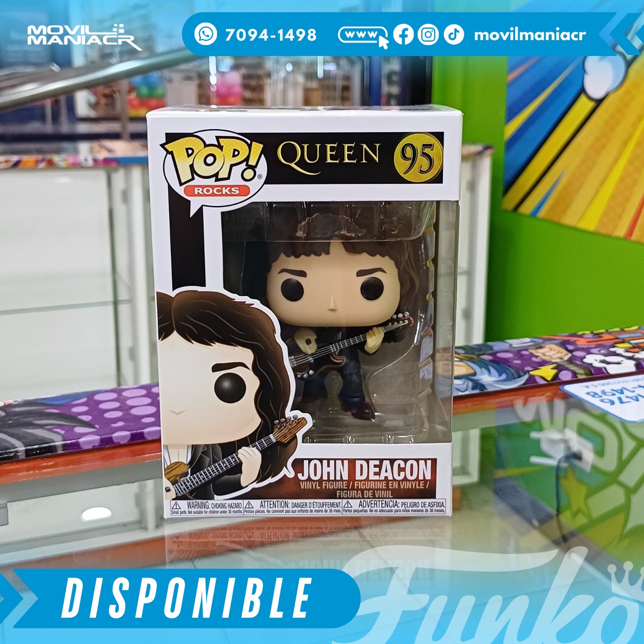 Funko Pop Queen John Deacon #95 2 Funko Pop Queen John Deacon #95 - Imagen 2