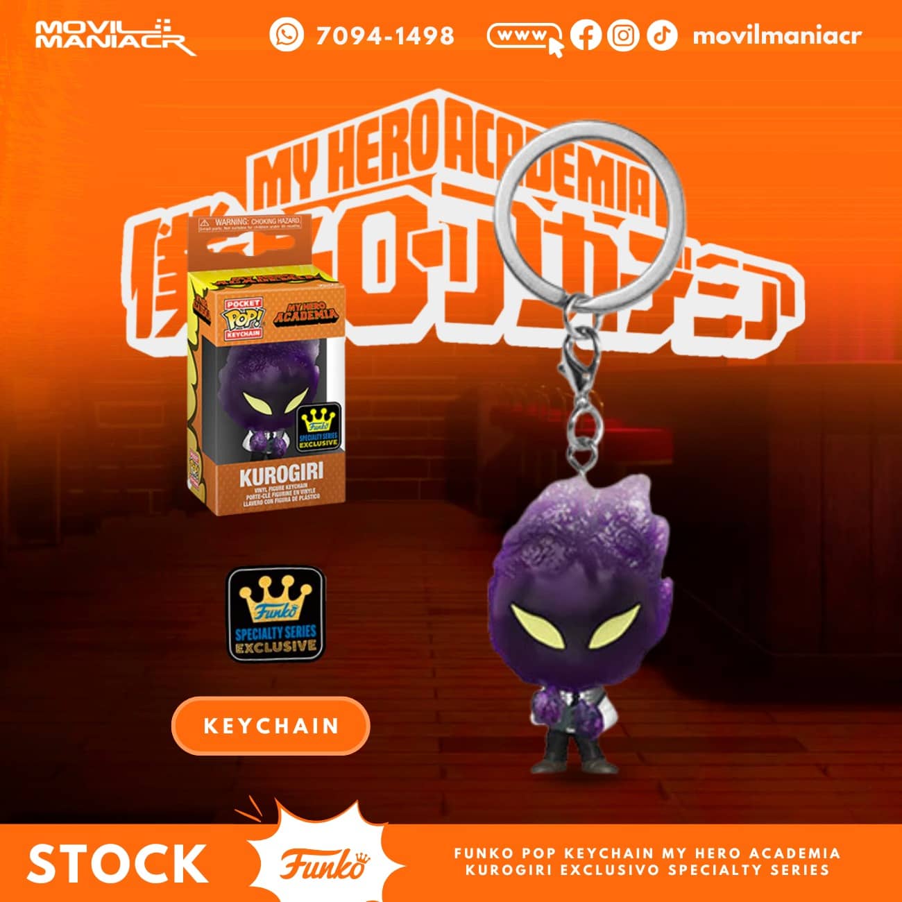 Funko Pop My Hero Academia Kurogiri Exclusivo - Llavero (Stock) ¡Disponible Ahora! 1 Funko Pop My Hero Academia Kurogiri Exclusivo - Llavero (Stock) ¡Disponible Ahora!