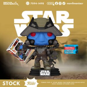 Funko Pop Star Wars Cad Bane Exclusivo NYCC 2022 Shared Sticker #476 - (Stock) ¡Disponible Ahora!