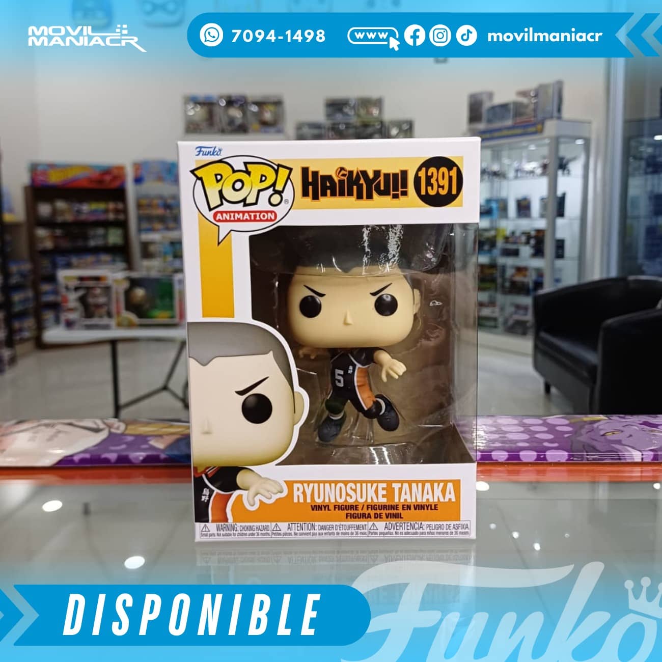 Funko Pop Haikyu Ryunosuke Tanaka #1391 - (Stock) ¡Disponible Ahora! 2 Funko Pop Haikyu Ryunosuke Tanaka #1391 - (Stock) ¡Disponible Ahora! - Imagen 2