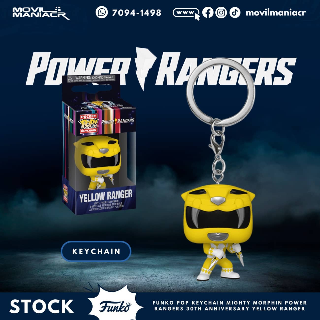 Funko Pop Mighty Morphin Power Rangers Yellow Ranger - Llavero (Stock) ¡Disponible Ahora! 1 Funko Pop Mighty Morphin Power Rangers Yellow Ranger - Llavero (Stock) ¡Disponible Ahora!