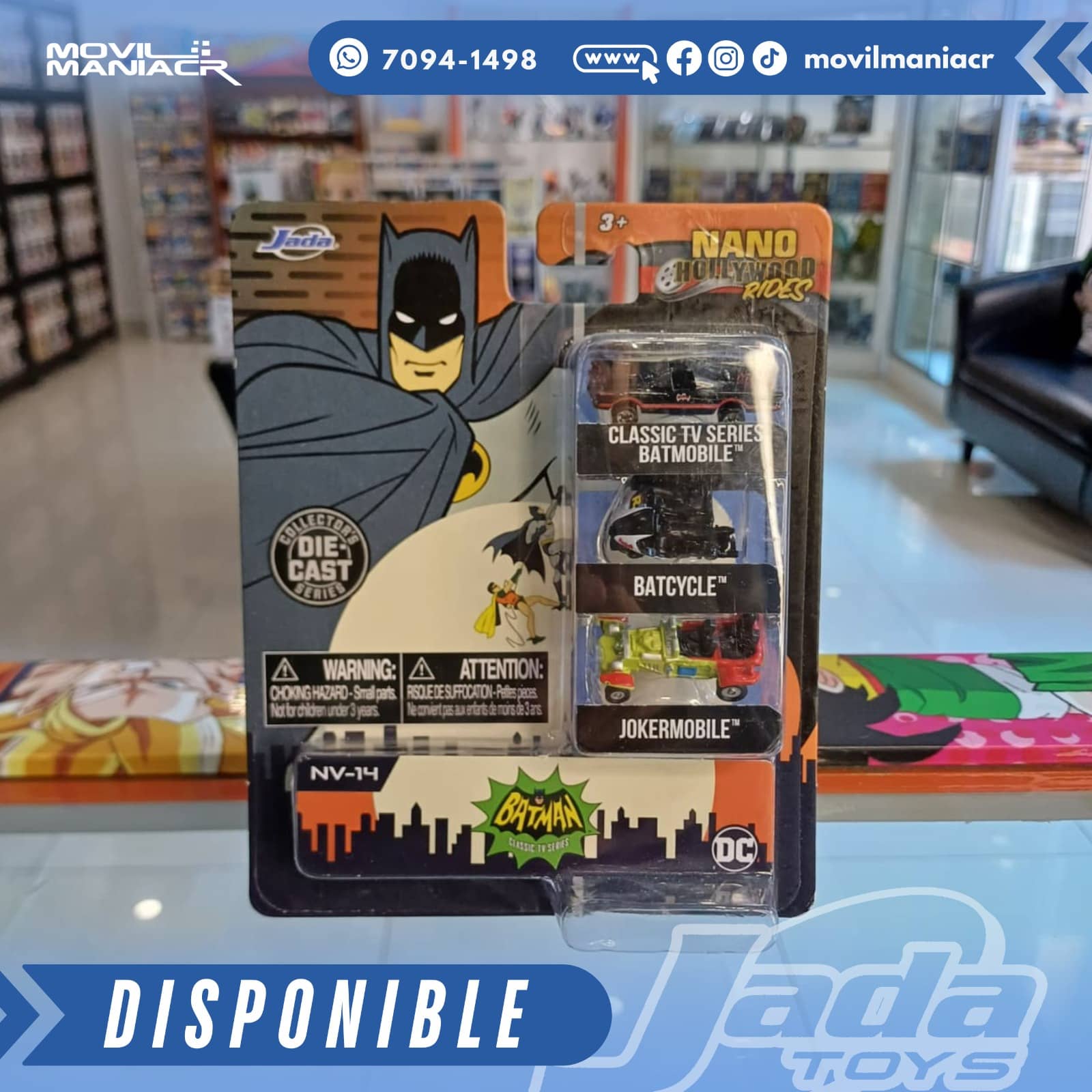 3-Pack Carros Jada Toys Batman 1966 TV Series Nano Hollywood Rides – (Stock) ¡Disponible Ahora! 1 3-Pack Carros Jada Toys Batman 1966 TV Series Nano Hollywood Rides – (Stock) ¡Disponible Ahora!