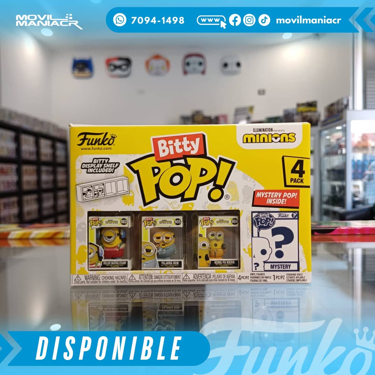 4-Pack Bitty Pop Minions Roller Skating Stuart - (Stock) ¡Disponible Ahora! 2 4-Pack Bitty Pop Minions Roller Skating Stuart - (Stock) ¡Disponible Ahora! - Imagen 2
