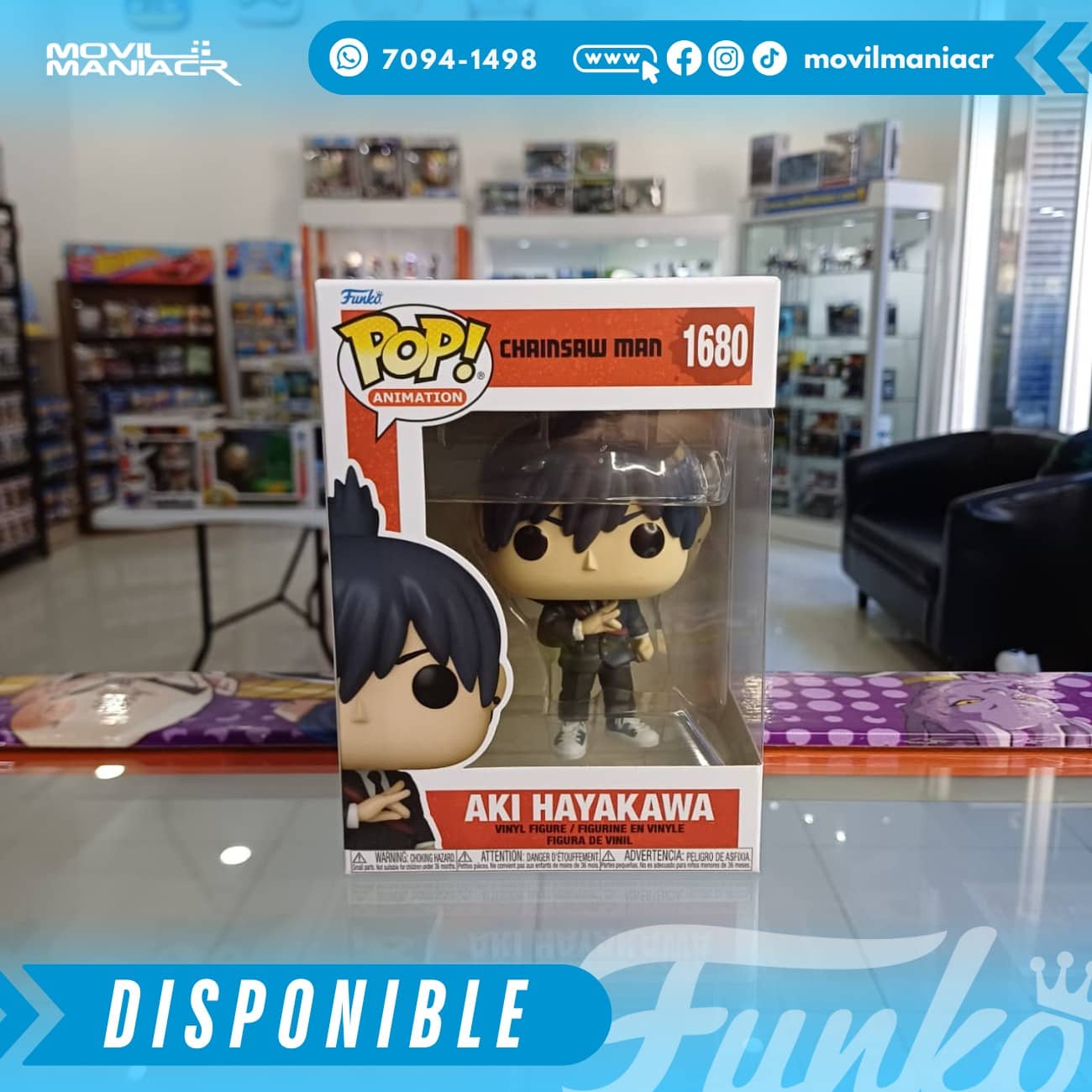 Funko Pop Chainsaw Man Aki Hayakawa #1680 - (Stock) ¡Disponible Ahora! 2 Funko Pop Chainsaw Man Aki Hayakawa #1680 - (Stock) ¡Disponible Ahora! - Imagen 2