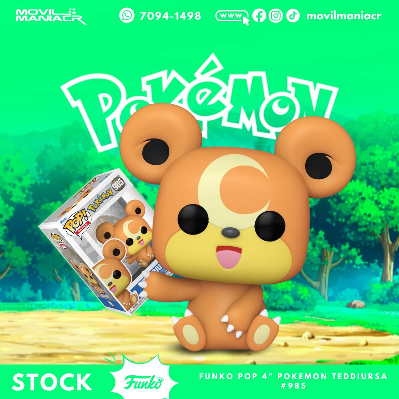 Funko Pop Pokémon Teddiursa #985 - (Stock) ¡Disponible Ahora! 1 Funko Pop Pokémon Teddiursa #985 - (Stock) ¡Disponible Ahora!