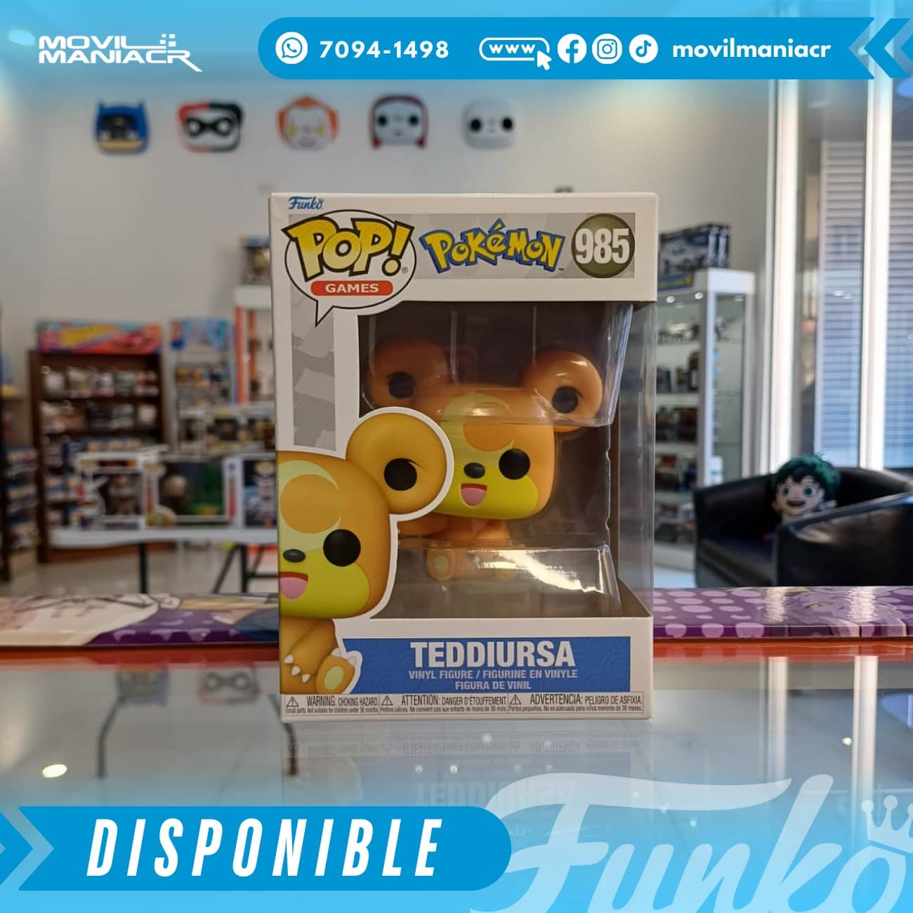 Funko Pop Pokémon Teddiursa #985 - (Stock) ¡Disponible Ahora! 2 Funko Pop Pokémon Teddiursa #985 - (Stock) ¡Disponible Ahora! - Imagen 2