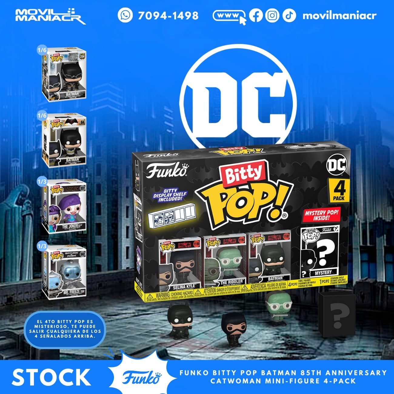 4-Pack Bitty Pop Batman 85th Anniversary Catwoman - (Stock) ¡Disponible Ahora! 1 4-Pack Bitty Pop Batman 85th Anniversary Catwoman - (Stock) ¡Disponible Ahora!