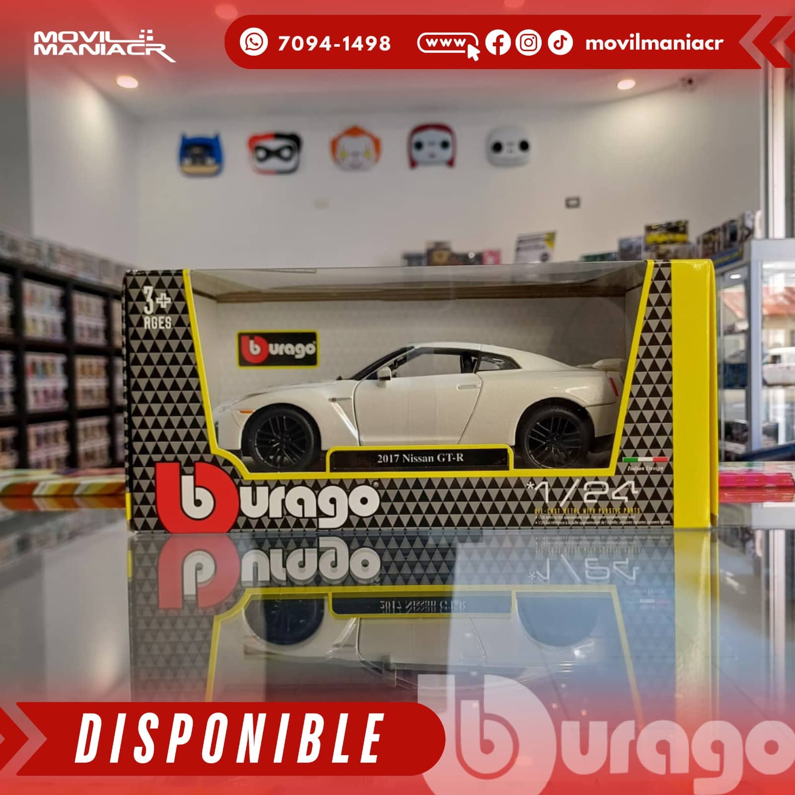 Carro Bburago 2017 Nissan GT-R Escala 1:24 – (Stock) ¡Disponible Ahora! 1 Carro Bburago 2017 Nissan GT-R Escala 124 – (Stock) ¡Disponible Ahora!