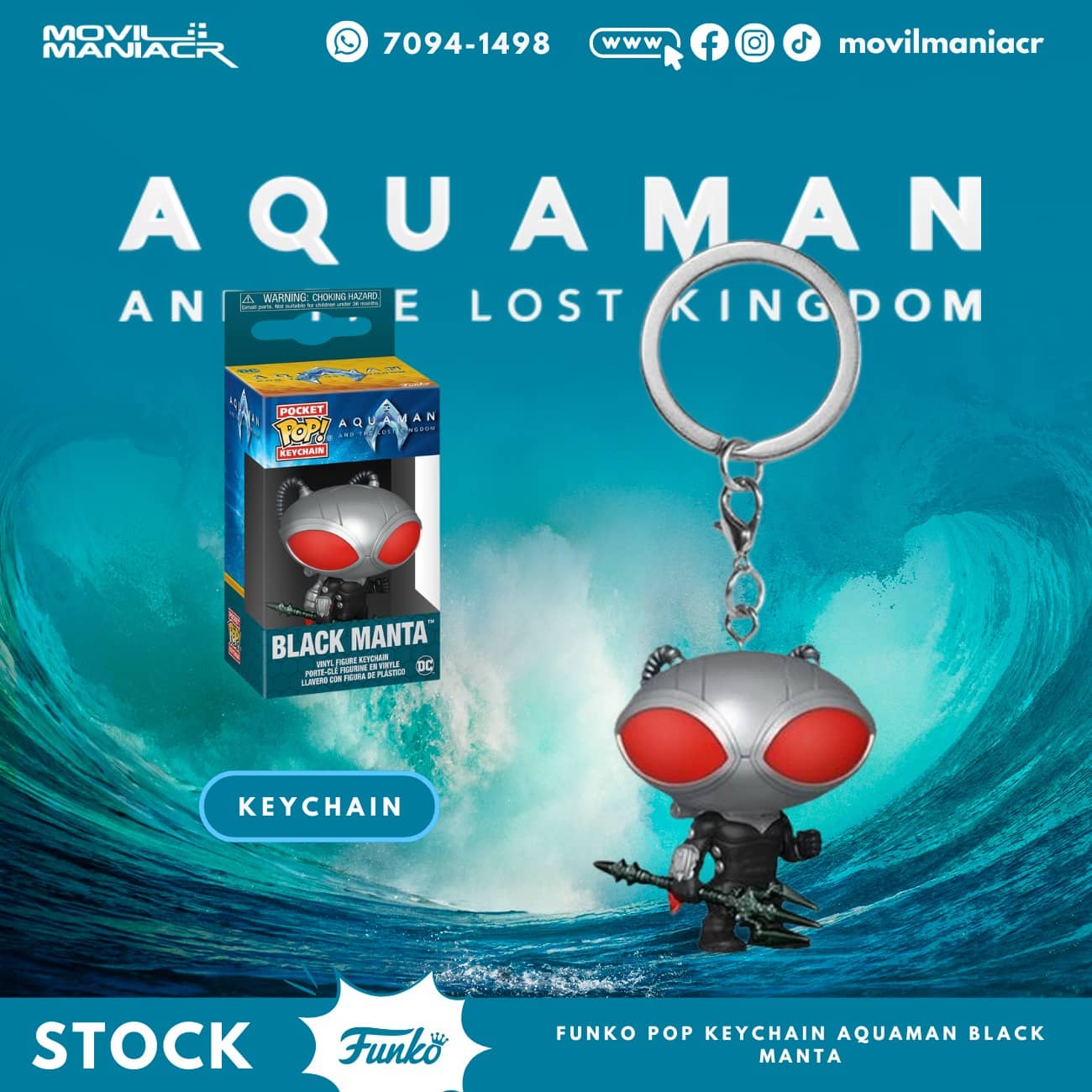 Funko Pop Aquaman and the Lost Kingdom Black Manta - Llavero (Stock) ¡Disponible Ahora! 1 Funko Pop Aquaman and the Lost Kingdom Black Manta - Llavero (Stock) ¡Disponible Ahora!