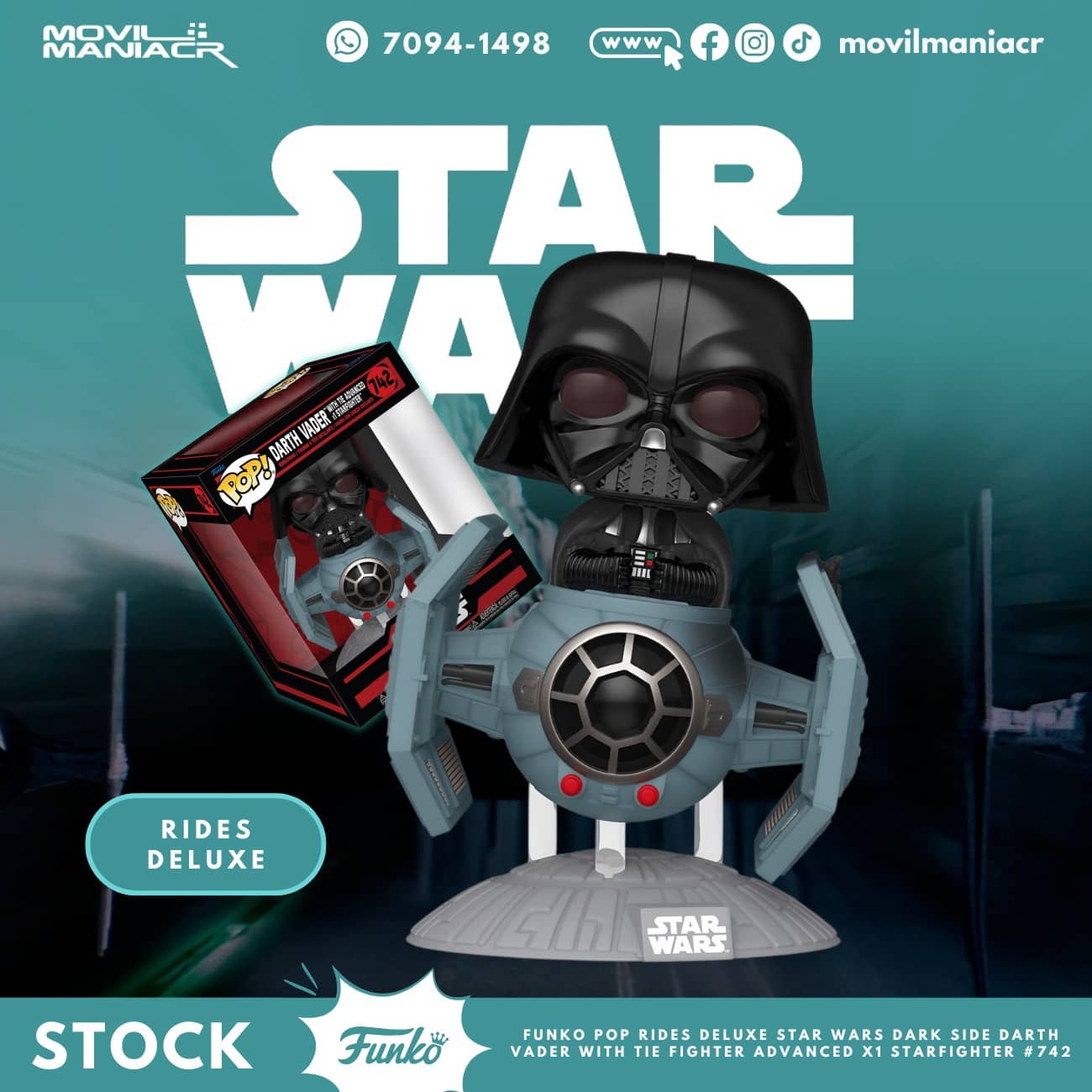 Funko Pop Star Wars Dark Side Darth Vader #742 - Rides (Stock) ¡Disponible Ahora! 1 Funko Pop Star Wars Dark Side Darth Vader #742 - Rides (Stock) ¡Disponible Ahora!