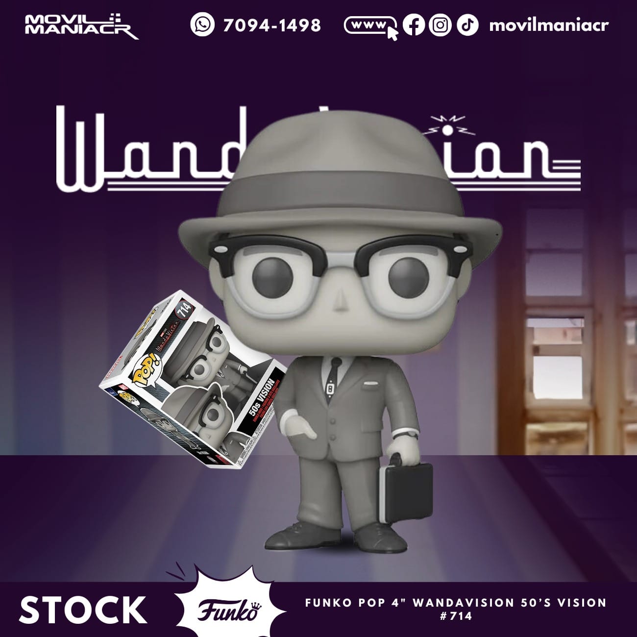 Funko Pop WandaVision 50's Vision #714 1 Funko Pop WandaVision 50's Vision #714
