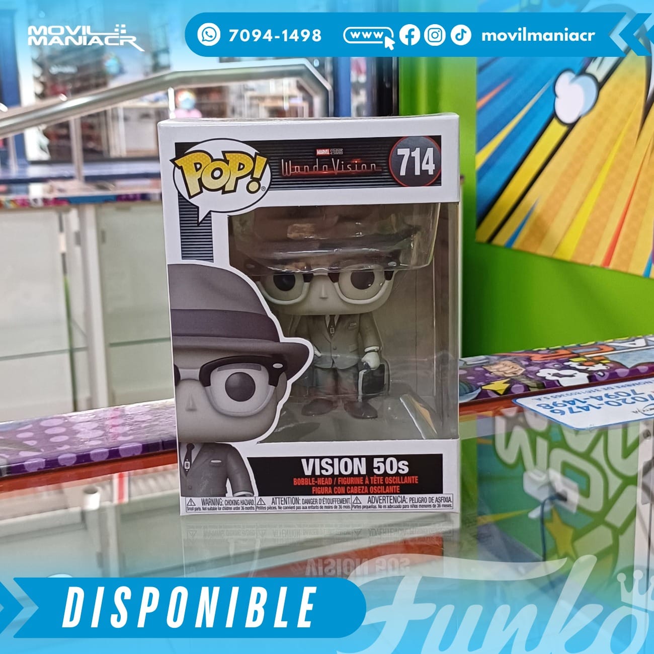 Funko Pop WandaVision 50's Vision #714 2 Funko Pop WandaVision 50's Vision #714