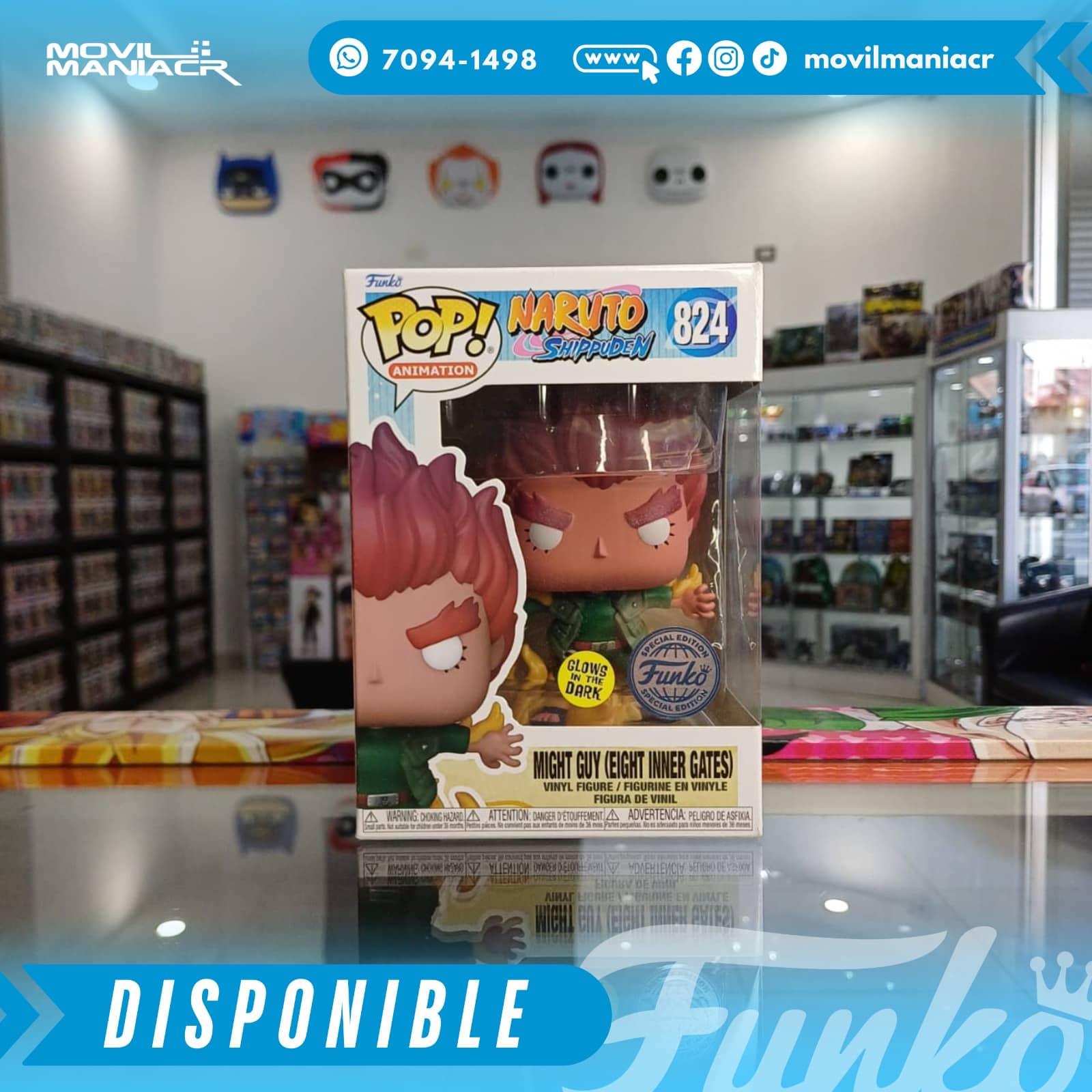 Funko Pop Naruto Shippuden Might Guy 8 Gates GITD Exclusivo #824 - (Stock) ¡Disponible Ahora! 2 Funko Pop Naruto Shippuden Might Guy 8 Gates GITD Exclusivo #824 - (Stock) ¡Disponible Ahora!