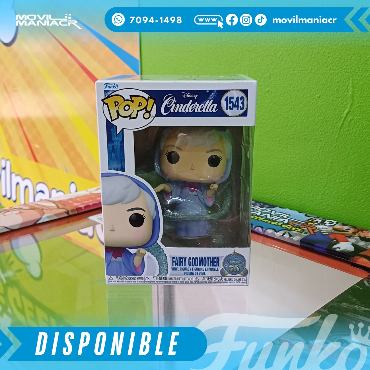 Funko Pop Cinderella 75th Anniversary Fairy Godmother #1543 2 Funko Pop Cinderella 75th Anniversary Fairy Godmother #1543 - Imagen 2