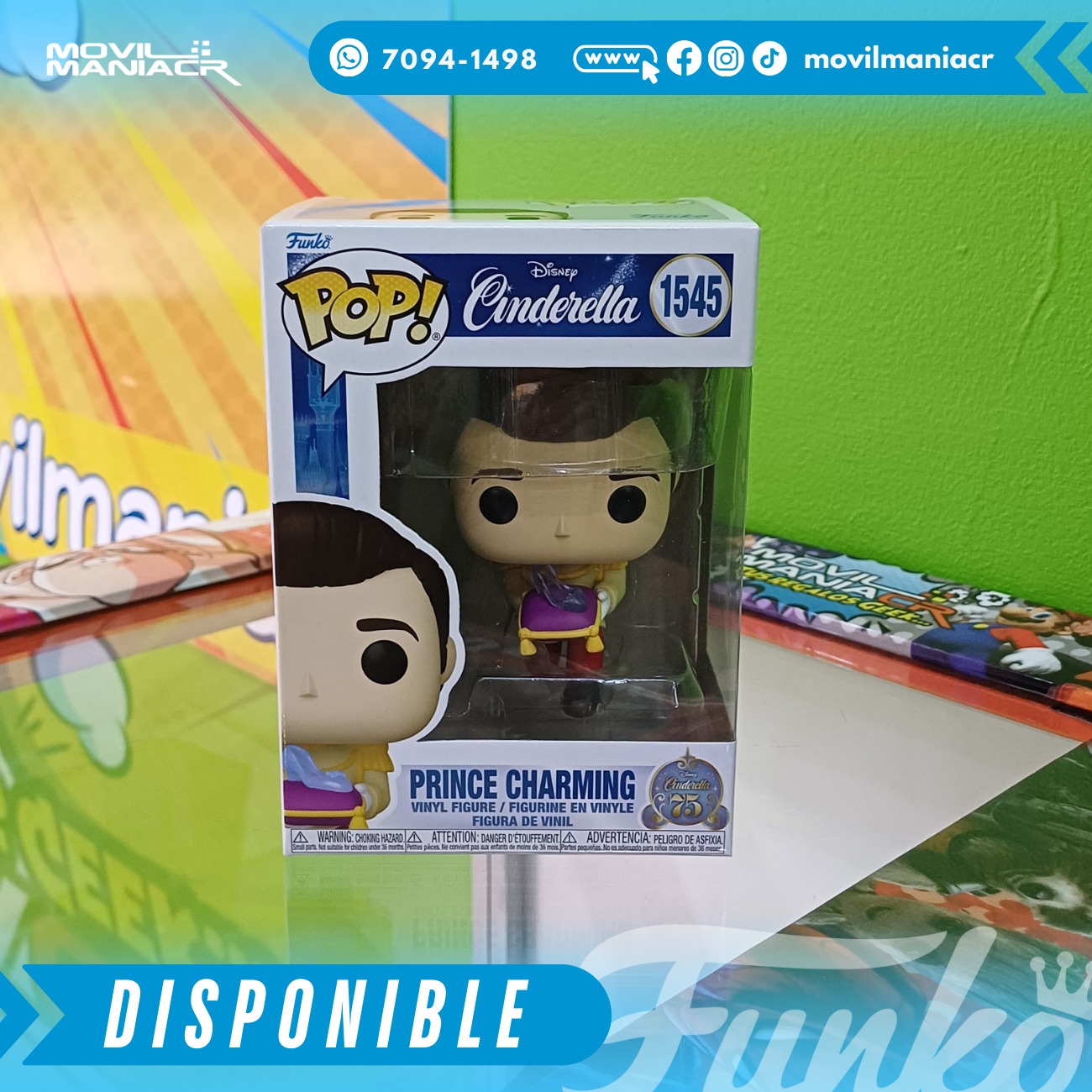 Funko Pop Cinderella 75th Anniversary Prince Charming #1545 2 Funko Pop Cinderella 75th Anniversary Prince Charming #1545 - Imagen 2