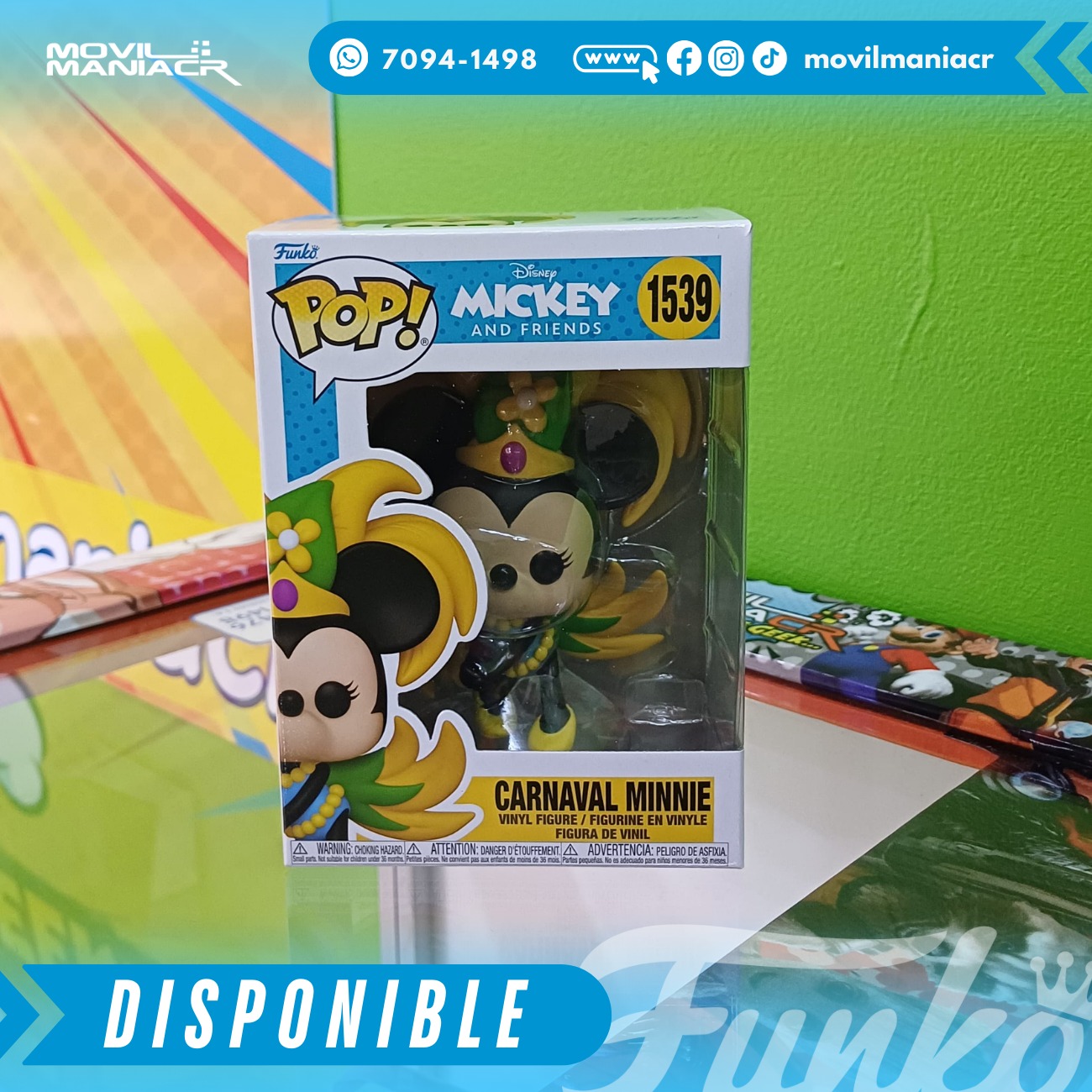 Funko Pop Mickey and Friends Carnaval Minnie #1539 2 Funko Pop Mickey and Friends Carnaval Minnie #1539