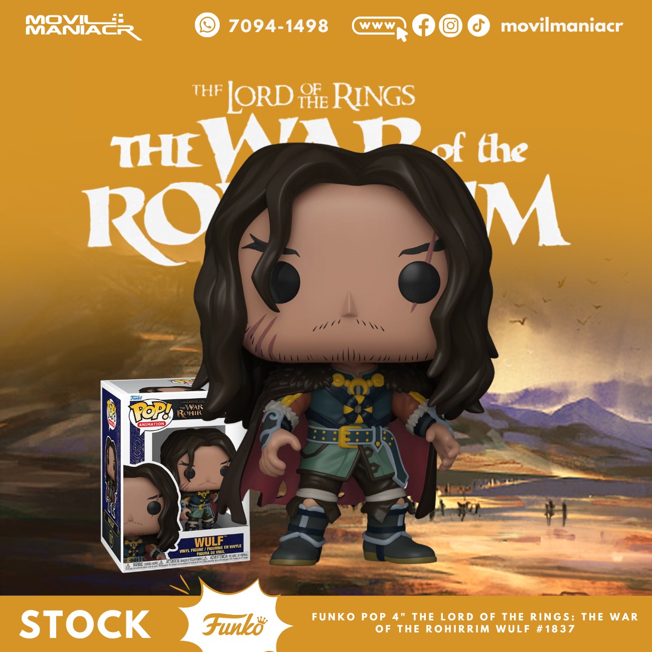 Funko Pop The Lord of the Rings The War of the Rohirrim Wulf #1837 1 Funko Pop The Lord of the Rings The War of the Rohirrim Wulf #1837
