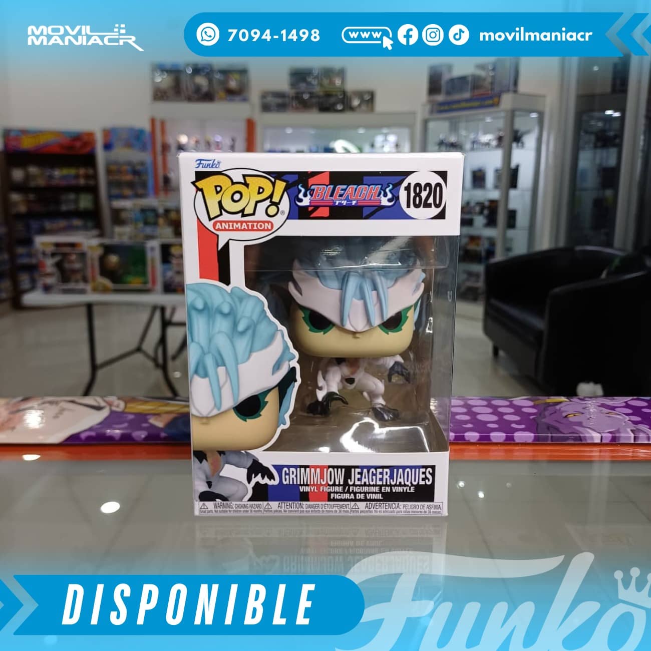 Funko Pop Bleach Grimmjow Jeagerjaques #1820 - (Stock) ¡Disponible Ahora! 2 Funko Pop Bleach Grimmjow Jeagerjaques #1820 - (Stock) ¡Disponible Ahora! - Imagen 2