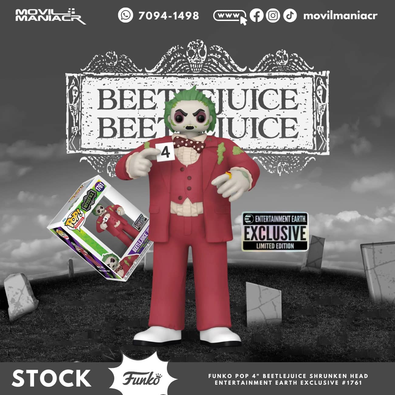 Funko Pop Beetlejuice Shrunken Head Exclusivo #1761 - (Stock) ¡Disponible Ahora! 1 Funko Pop Beetlejuice Shrunken Head Exclusivo #1761 - (Stock) ¡Disponible Ahora!
