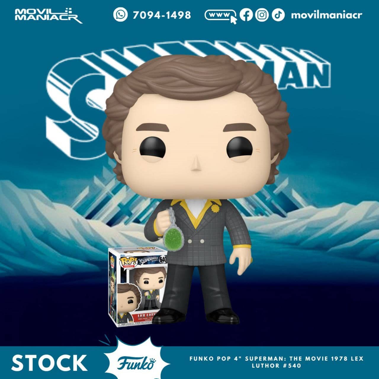 Funko Pop Superman The Movie Lex Luthor #540 - (Stock) ¡Disponible Ahora! 1 Funko Pop Superman The Movie Lex Luthor #540 - (Stock) ¡Disponible Ahora!