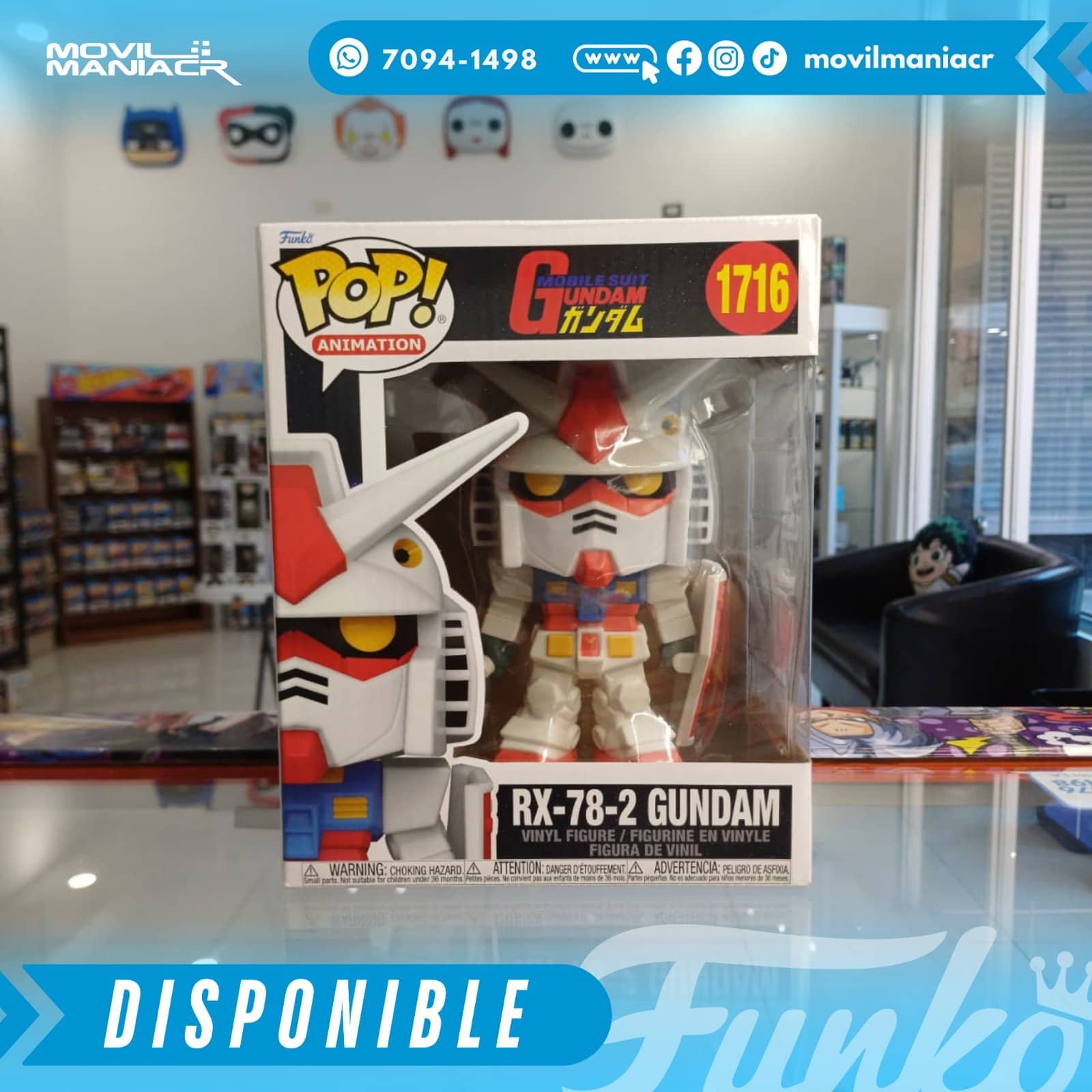 Funko Pop Mobile Suit Gundam RX-78-2 Gundam #1716 - 6Pulgadas (Stock) ¡Disponible Ahora! 2 Funko Pop Mobile Suit Gundam RX-78-2 Gundam #1716 - 6Pulgadas (Stock) ¡Disponible Ahora! - Imagen 2