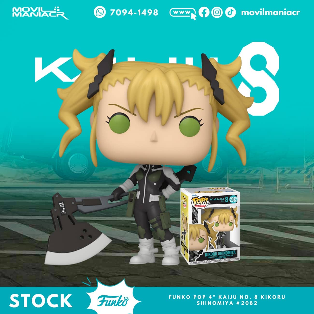 Funko Pop Kaiju No. 8 Kikoru Shinomiya #2082 - (Stock) ¡Disponible Ahora! 1 Funko Pop Kaiju No. 8 Kikoru Shinomiya #2082 - (Stock) ¡Disponible Ahora!