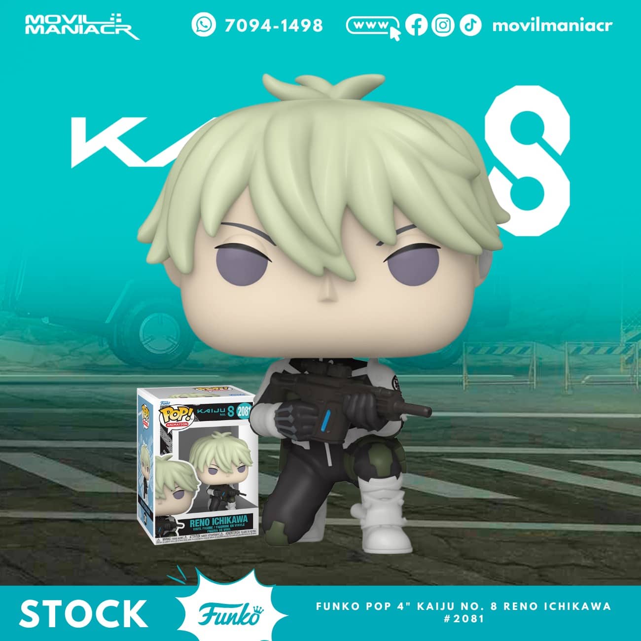 Funko Pop Kaiju No. 8 Reno Ichikawa #2081 - (Stock) ¡Disponible Ahora! 1 Funko Pop Kaiju No. 8 Reno Ichikawa #2081 - (Stock) ¡Disponible Ahora!