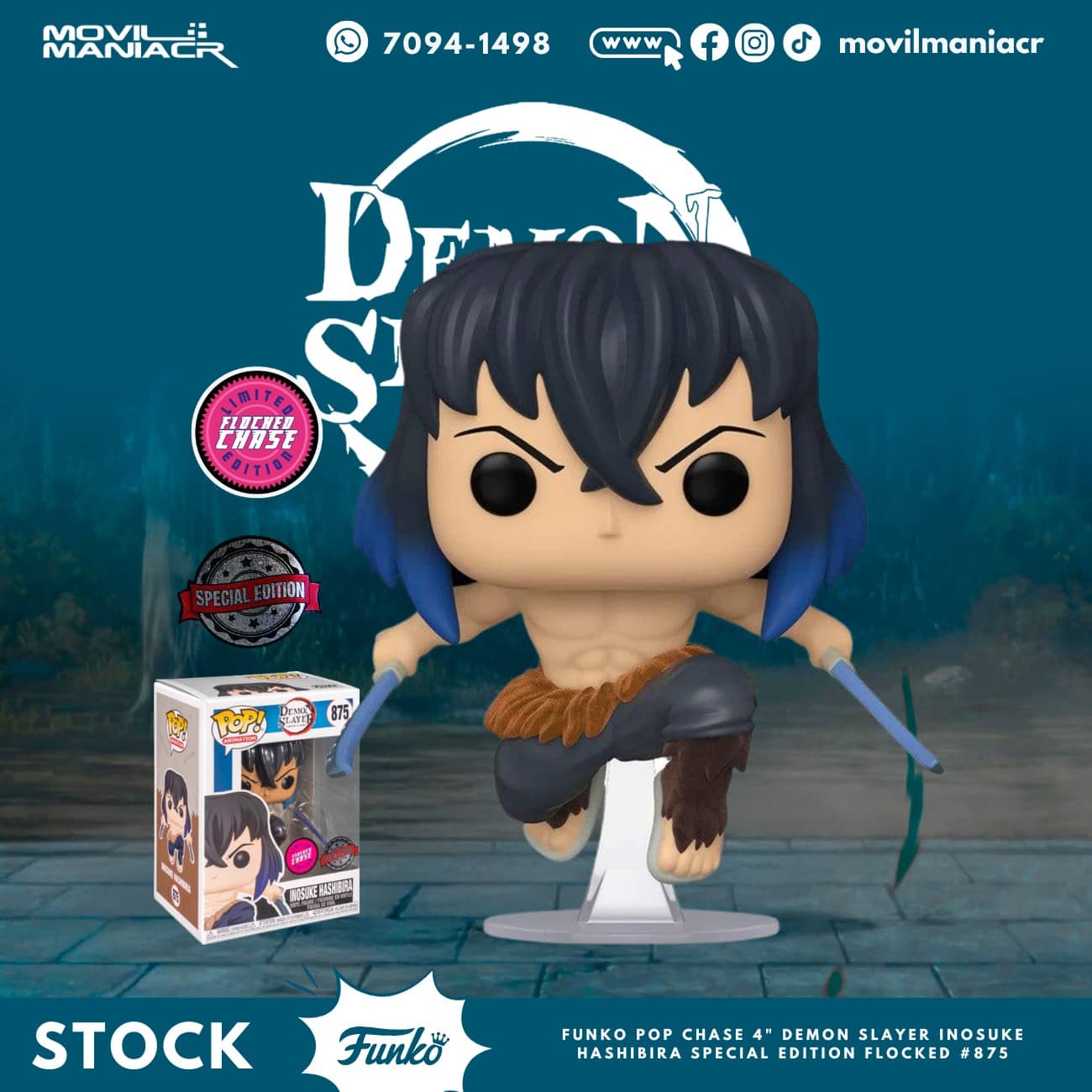 Funko Pop Demon Slayer Inosuke Chase Exclusivo #875 - (Stock) ¡Disponible Ahora! 1 Funko Pop Demon Slayer Inosuke Chase Exclusivo #875 - (Stock) ¡Disponible Ahora!