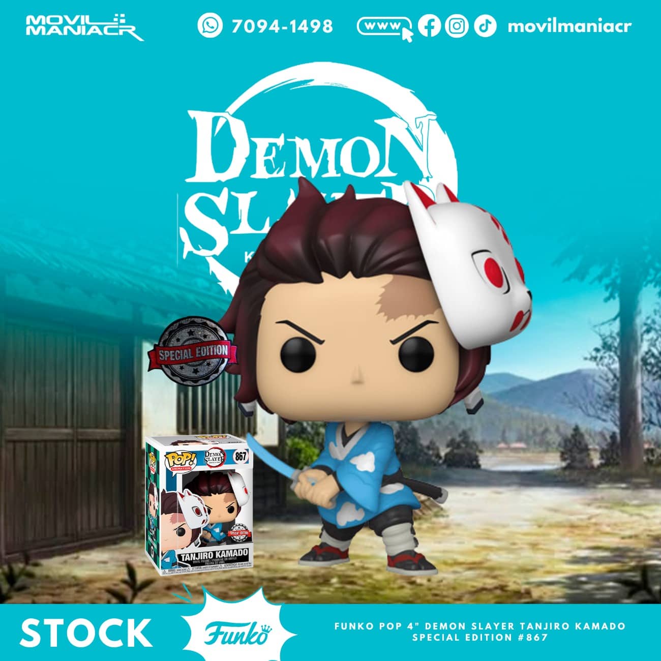 Funko Pop Demon Slayer Tanjiro Kamado Exclusivo #867 - (Stock) ¡Disponible Ahora! 1 Funko Pop Demon Slayer Tanjiro Kamado Exclusivo #867 - (Stock) ¡Disponible Ahora!