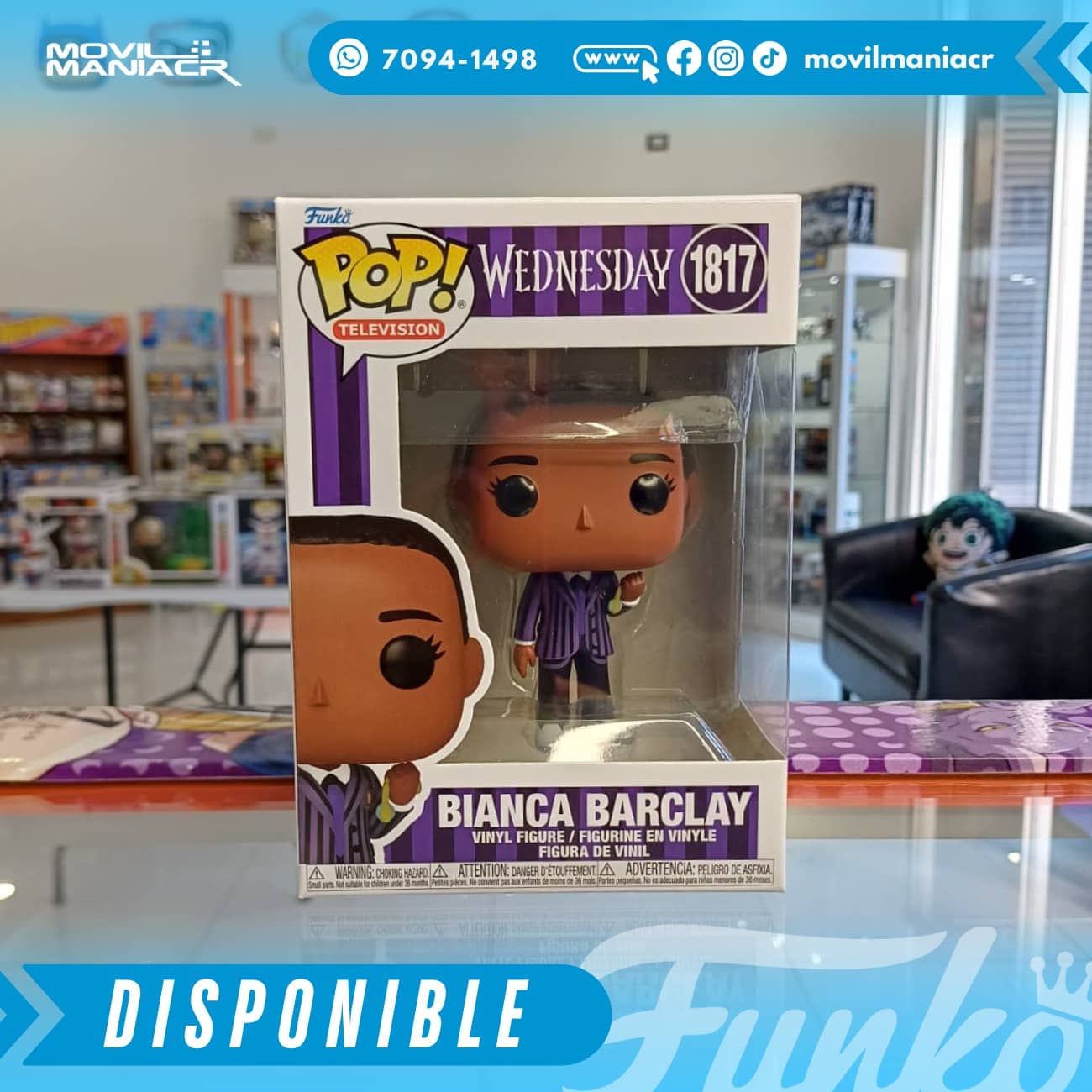 Funko Pop Wednesday Bianca Barclay #1817 - (Stock) ¡Disponible Ahora! 2 Funko Pop Wednesday Bianca Barclay #1817 - (Stock) ¡Disponible Ahora! - Imagen 2