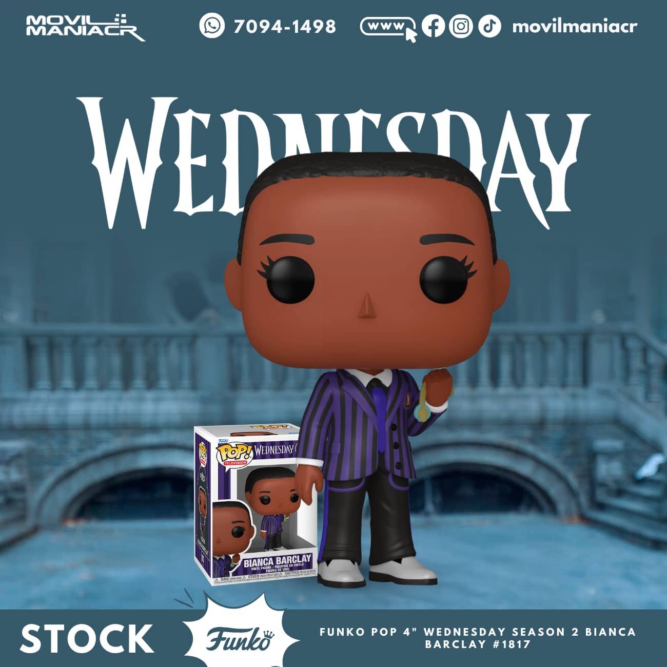 Funko Pop Wednesday Bianca Barclay #1817 - (Stock) ¡Disponible Ahora! 1 Funko Pop Wednesday Bianca Barclay #1817 - (Stock) ¡Disponible Ahora!