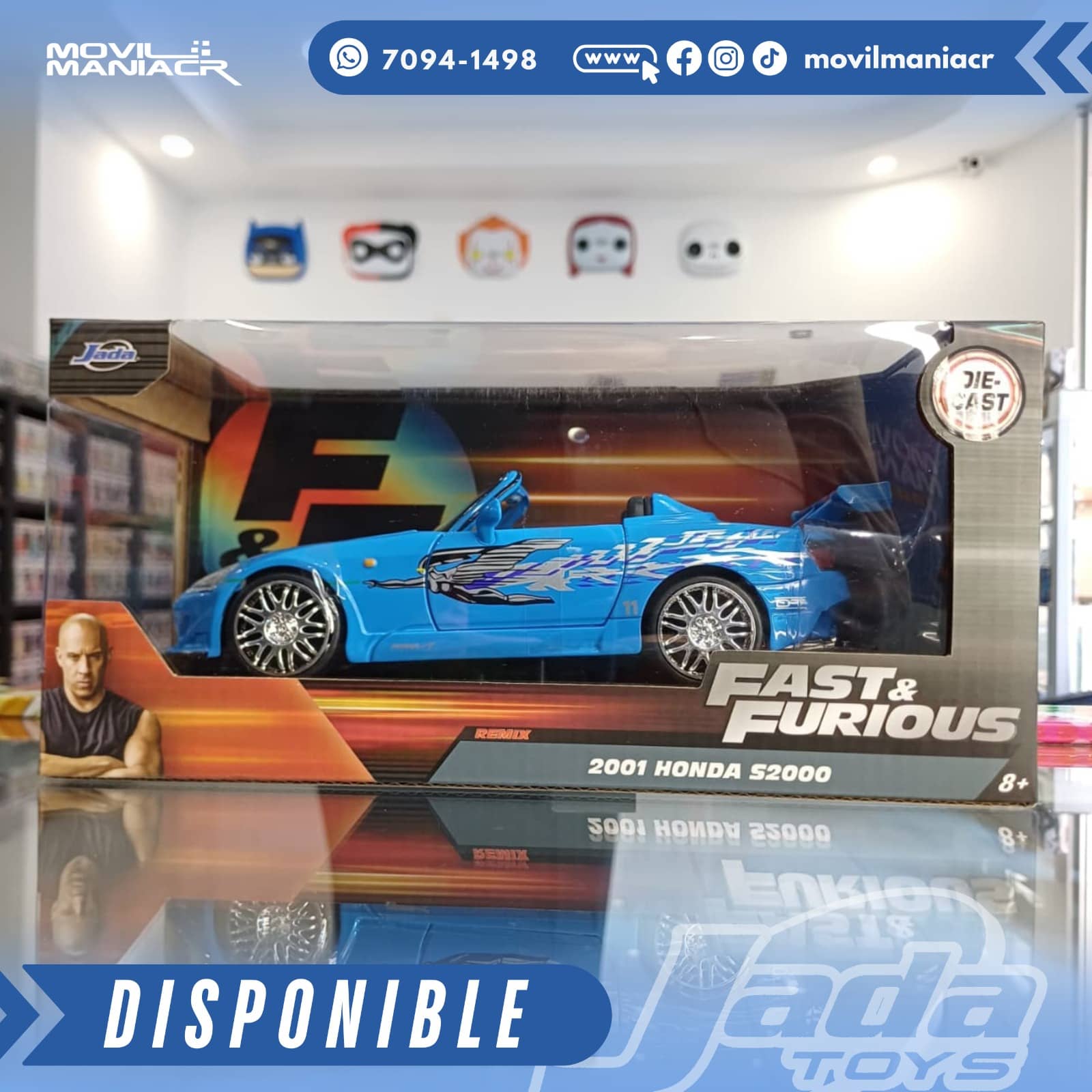 Carro Jada Toys Fast and Furious 2001 Honda S2000 Escala 1:24 – (Stock) ¡Disponible Ahora! 1 Carro Jada Toys Fast and Furious 2001 Honda S2000 Escala 124 – (Stock) ¡Disponible Ahora!