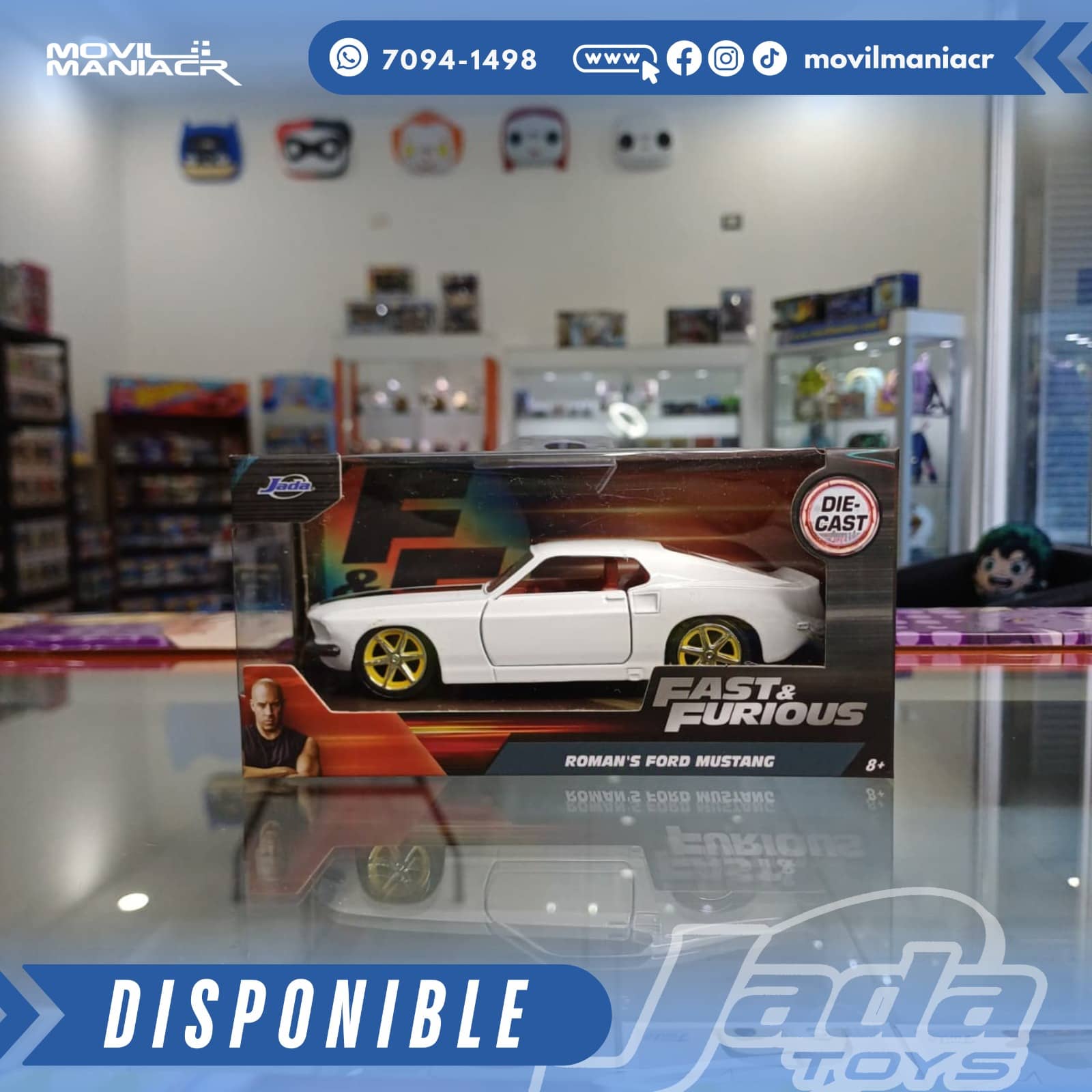 Carro Jada Toys Fast and Furious Roman's 1969 Ford Mustang Escala 1:32 – (Stock) ¡Disponible Ahora! 1 Carro Jada Toys Fast and Furious Roman's 1969 Ford Mustang Escala 132 – (Stock) ¡Disponible Ahora!