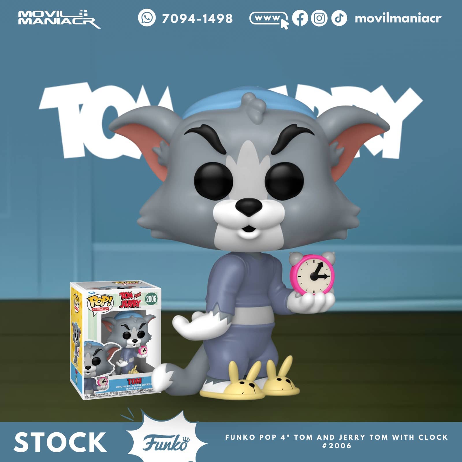 Funko Pop Tom and Jerry Tom with Clock #2006 - (Stock) ¡Disponible Ahora! 1 Funko Pop Tom and Jerry Tom with Clock #2006 - (Stock) ¡Disponible Ahora!