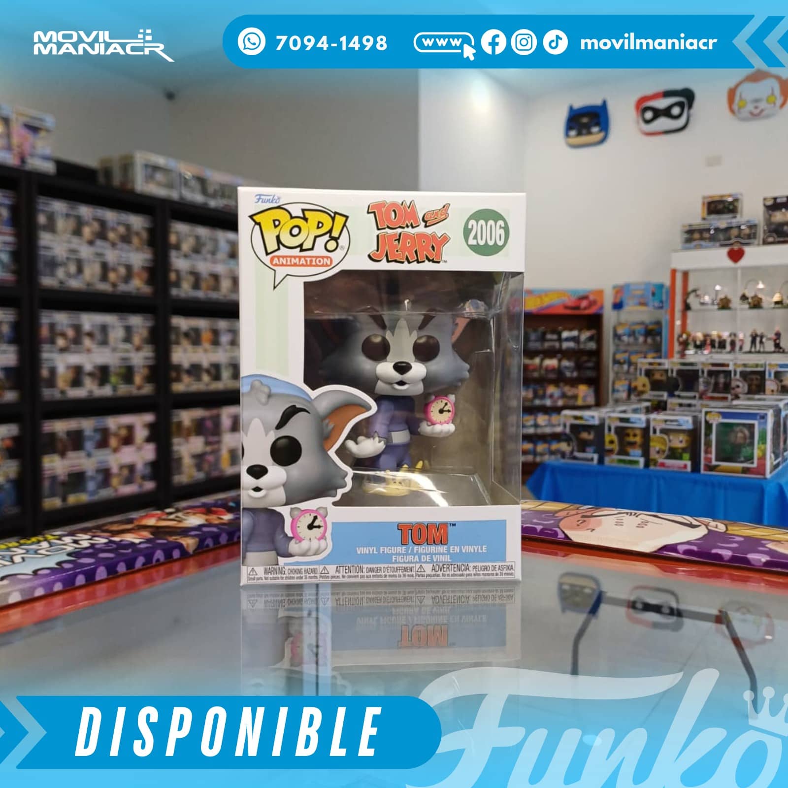 Funko Pop Tom and Jerry Tom with Clock #2006 - (Stock) ¡Disponible Ahora! 2 Funko Pop Tom and Jerry Tom with Clock #2006 - (Stock) ¡Disponible Ahora! - Imagen 2
