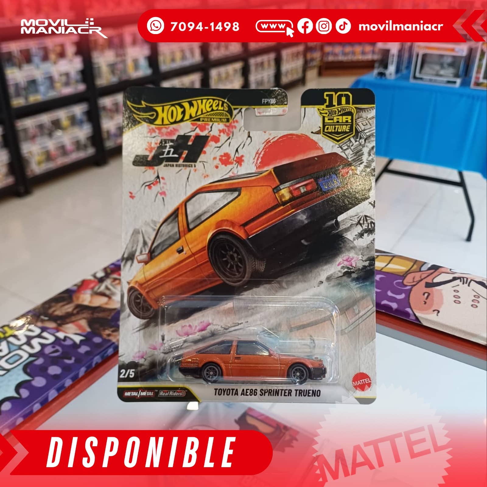 Hot Wheels Car Culture Toyota AE86 Sprinter Trueno - Premium (Stock) ¡Disponible Ahora! 1 Hot Wheels Car Culture Toyota AE86 Sprinter Trueno - Premium (Stock) ¡Disponible Ahora!