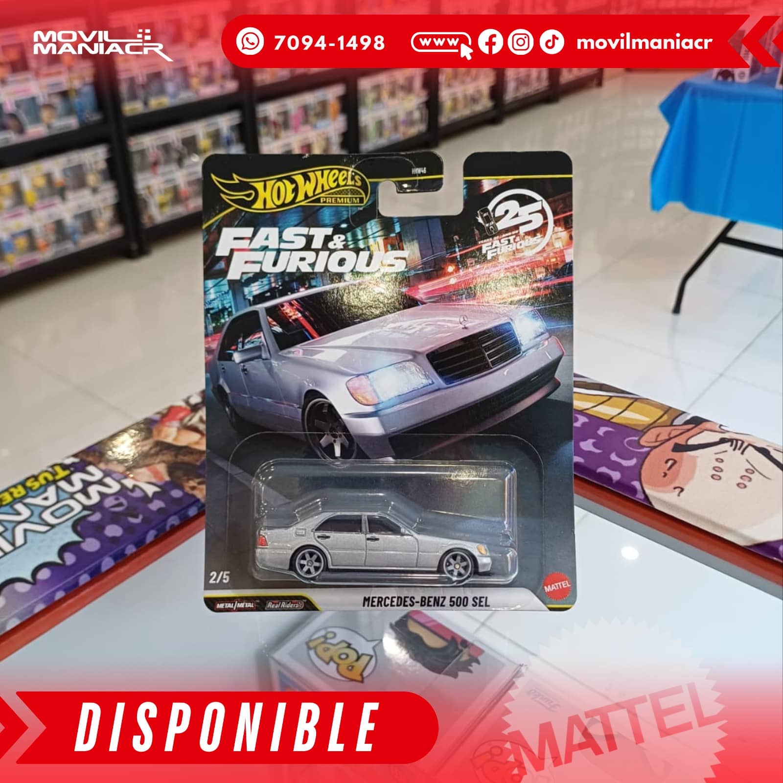 Hot Wheels Fast and Furious Mercedes-Benz 500 SEL - Premium (Stock) ¡Disponible Ahora! 1 Hot Wheels Fast and Furious Mercedes-Benz 500 SEL - Premium (Stock) ¡Disponible Ahora!