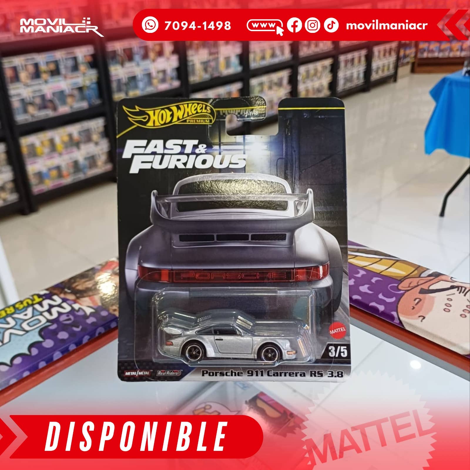 Hot Wheels Fast and Furious Porsche 911 Carrera RS 3.8 - Premium (Stock) ¡Disponible Ahora! 1 Hot Wheels Fast and Furious Porsche 911 Carrera RS 3.8 - Premium (Stock) ¡Disponible Ahora!
