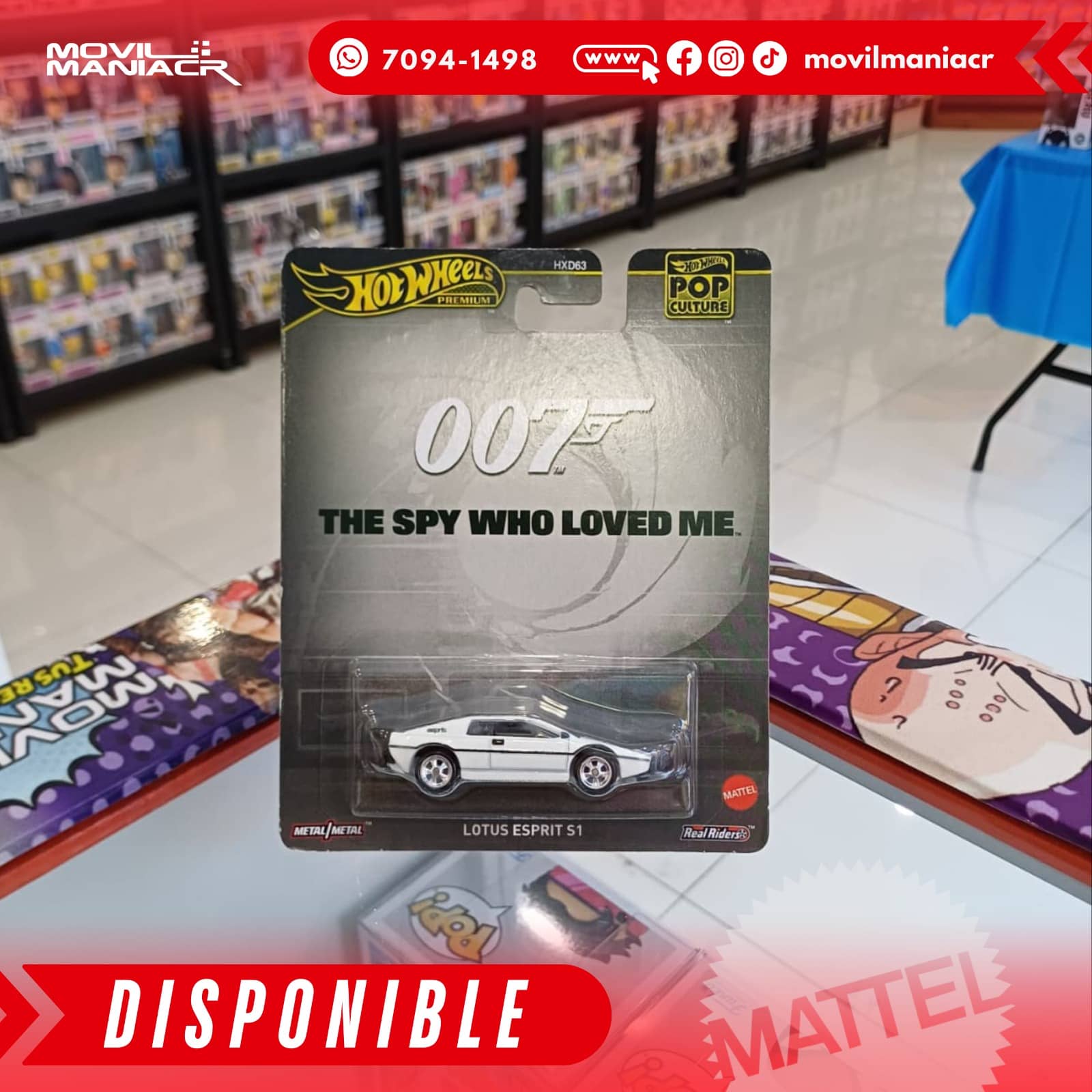 Hot Wheels Pop Culture 007 Lotus Esprit S1 - Premium (Stock) ¡Disponible Ahora! 1 Hot Wheels Pop Culture 007 Lotus Esprit S1 - Premium (Stock) ¡Disponible Ahora!