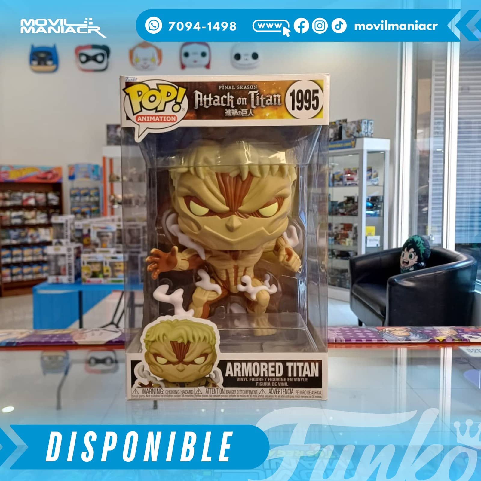 Funko Pop Attack on Titan Armored Titan #1995 - 10Pulgadas (Stock) ¡Disponible Ahora! 2 Funko Pop Attack on Titan Armored Titan #1995 - 10Pulgadas (Stock) ¡Disponible Ahora!