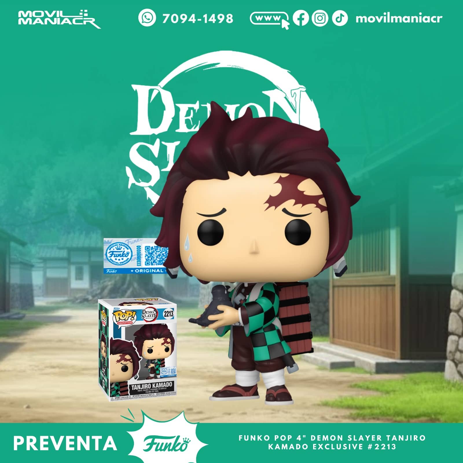 Funko Pop Demon Slayer Tanjiro Exclusivo #2213 - (Preventa) ¡Reserva Ahora! 1 Funko Pop Demon Slayer Tanjiro Exclusivo #2213 - (Preventa) ¡Reserva Ahora!