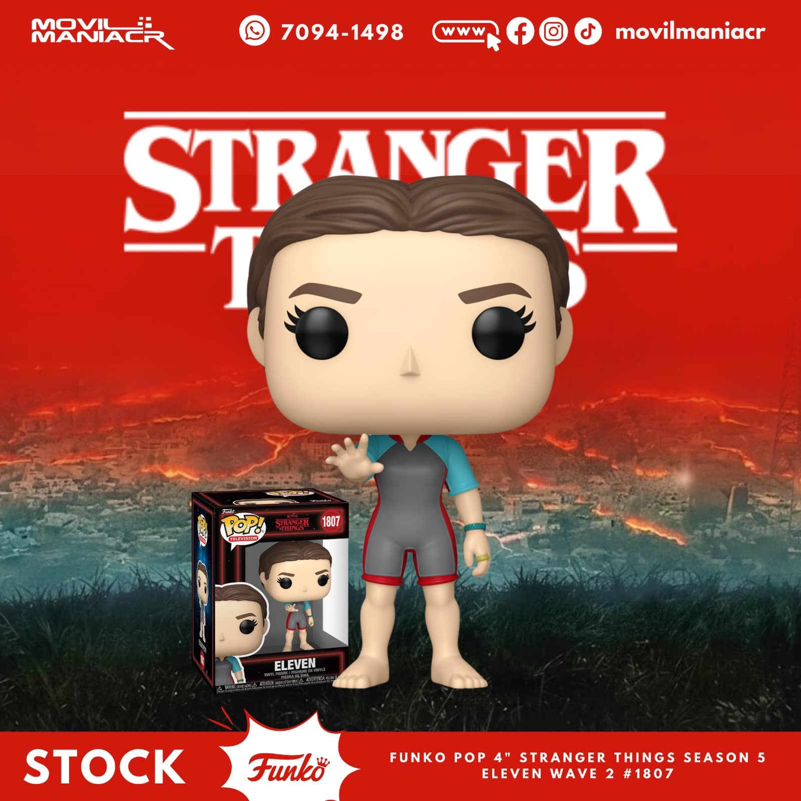 Funko Pop Stranger Things Eleven #1807 - (Stock) ¡Disponible Ahora! 1 Funko Pop Stranger Things Eleven #1807 - (Stock) ¡Disponible Ahora!
