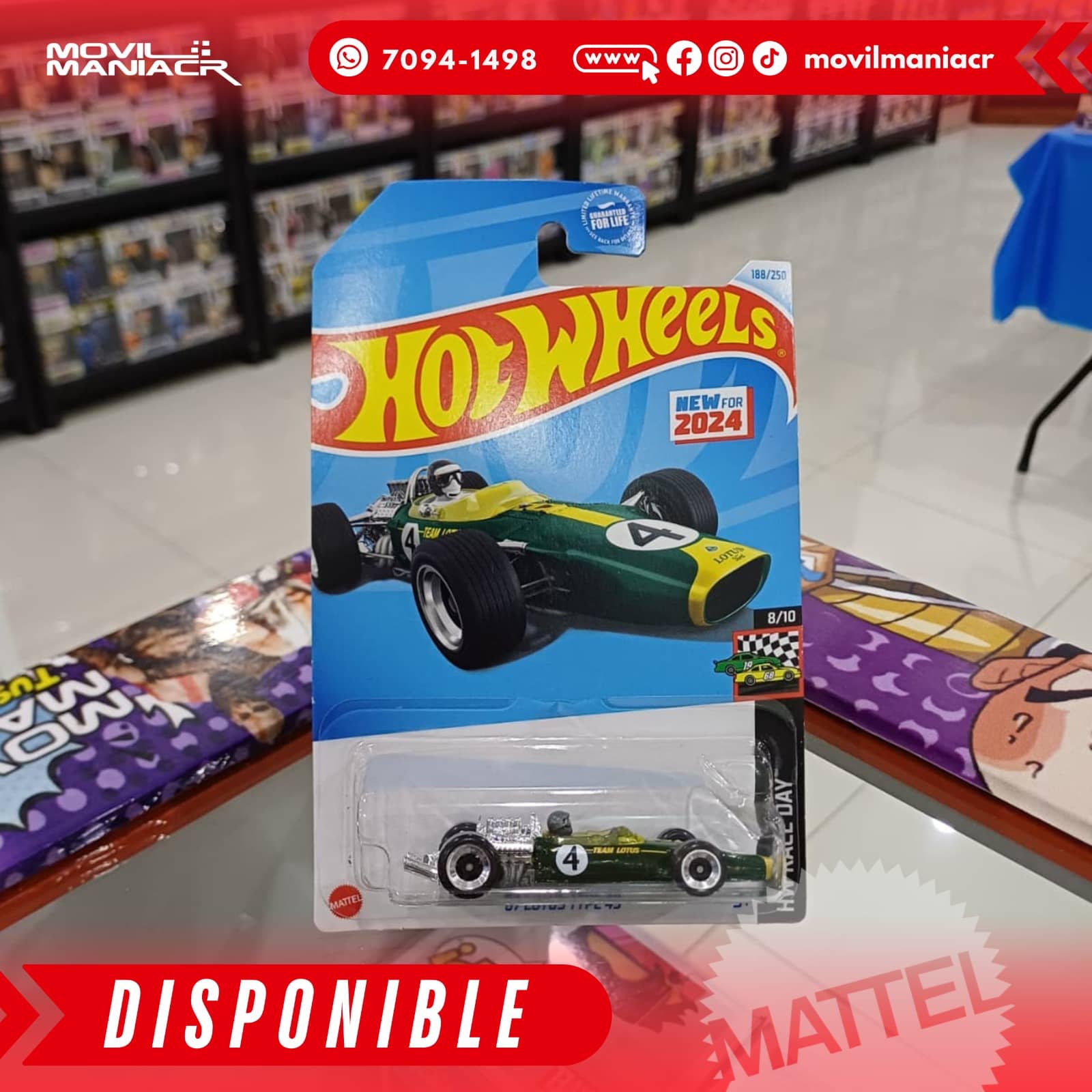 Hot Wheels '67 Lotus Type 49 (188/250) 2024 – (Stock) ¡Disponible Ahora! 1 Hot Wheels '67 Lotus Type 49 (188250) 2024 – (Stock) ¡Disponible Ahora!