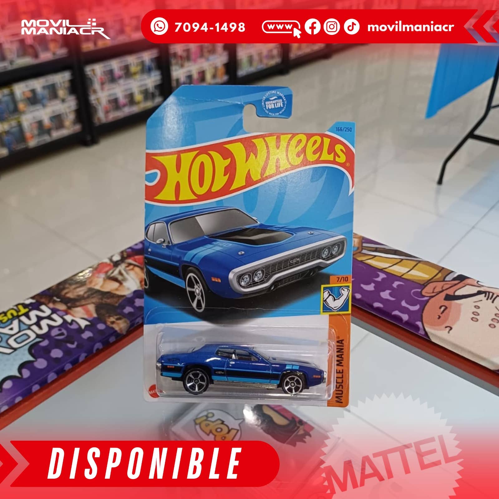 Hot Wheels '71 Plymouth GTX (166/250) 2023 – Azul (Stock) ¡Disponible Ahora! 1 Hot Wheels '71 Plymouth GTX (166250) 2023 – Azul (Stock) ¡Disponible Ahora!