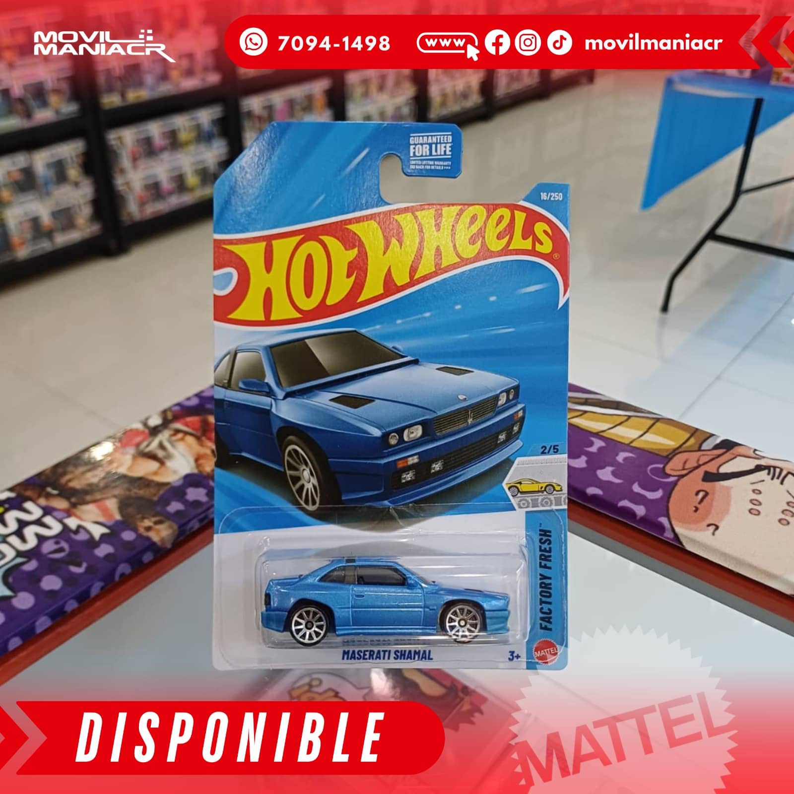 Hot Wheels Maserati Shamal (16/250) 2026 – (Stock) ¡Disponible Ahora! 1 Hot Wheels Maserati Shamal (16250) 2026 – (Stock) ¡Disponible Ahora!