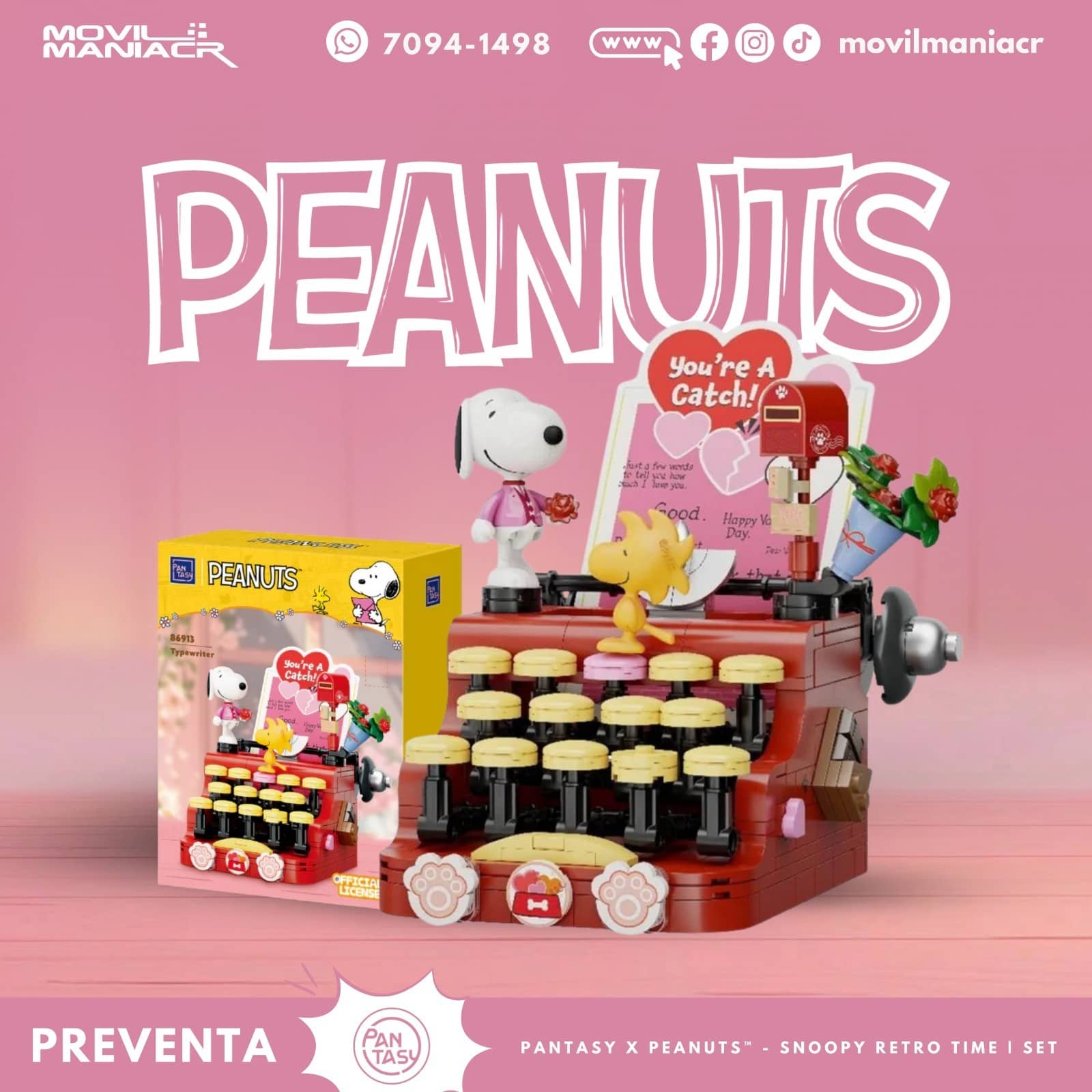 Armable Pantasy Peanuts Typewriter (86913) - (Preventa) ¡Reserva Ahora! 1 Armable Pantasy Peanuts Typewriter (86913) - (Preventa) ¡Reserva Ahora!