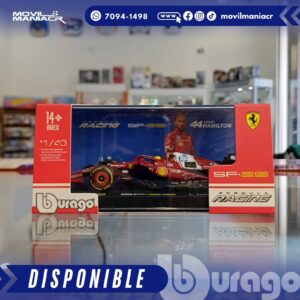 Carro Bburago Formula 1 Ferrari SFR Season Car Lewis Hamilton (2025) Escala 143 – (Stock) ¡Disponible Ahora!