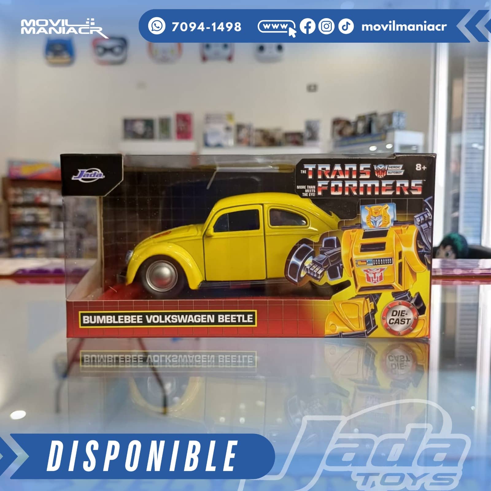 Carro Jada Toys Transformers G1 Bumblebee Volkswagen Beetle Escala 1:32 – (Stock) ¡Disponible Ahora! 1 Carro Jada Toys Transformers G1 Bumblebee Volkswagen Beetle Escala 132 – (Stock) ¡Disponible Ahora!