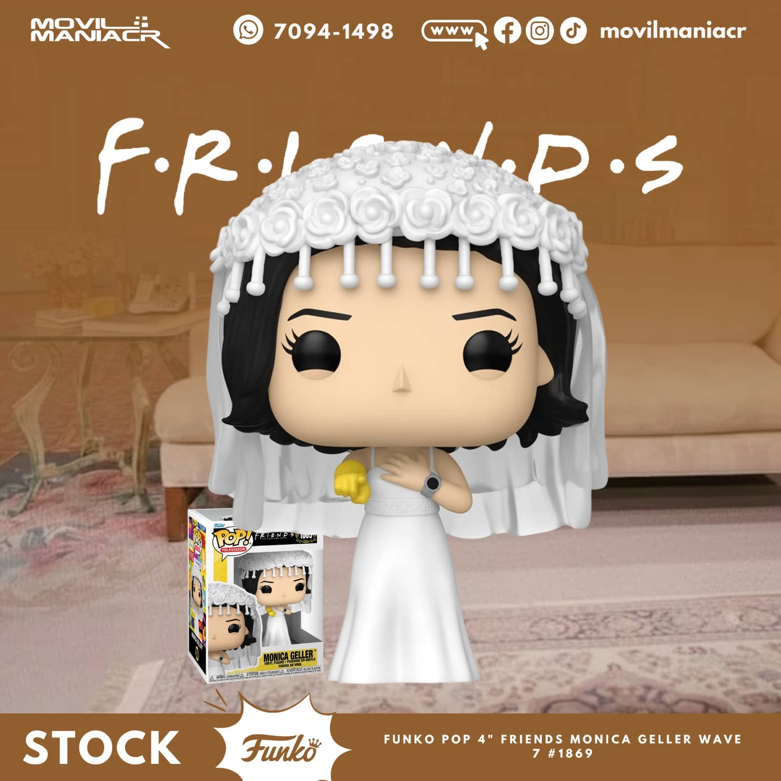 Funko Pop Friends Monica Geller #1869 - (Stock) ¡Disponible Ahora! 1 Funko Pop Friends Monica Geller #1869